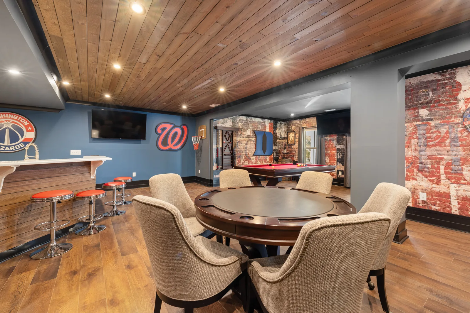 Basement Built-Ins built and installed in a Cincinnati home